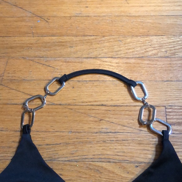 Unique chain link top super cute backless size large black - Picture 2 of 2